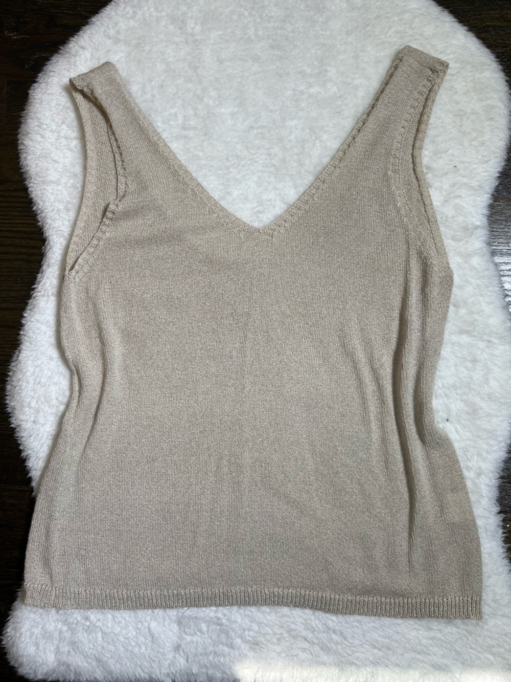 Lightweight Oatmeal Tank Top Medium